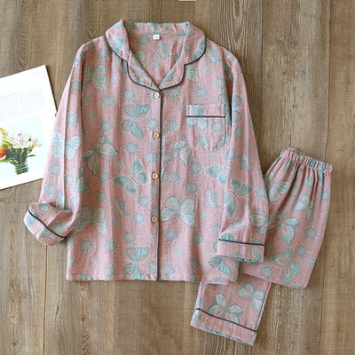 Tahlie - Vintage Butterfly Print Loungewear Set