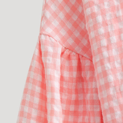 Ingrid - Gingham tie-front heart cardigan