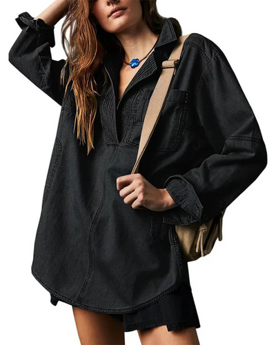 Effie - Oversized Denim Pullover