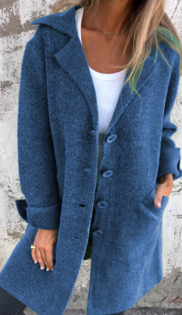 Maika - Long Coat with Lapels