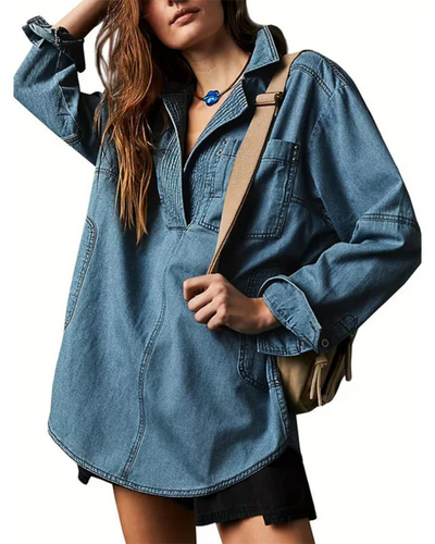 Effie - Oversized Denim Pullover