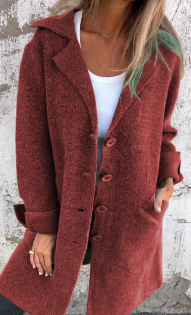 Maika - Long Coat with Lapels