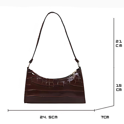 Tilly - Glittering Crocodile-Print Crossbody Bag