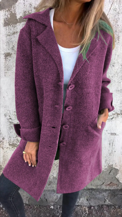 Maika - Long Coat with Lapels