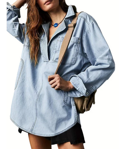Effie - Oversized Denim Pullover