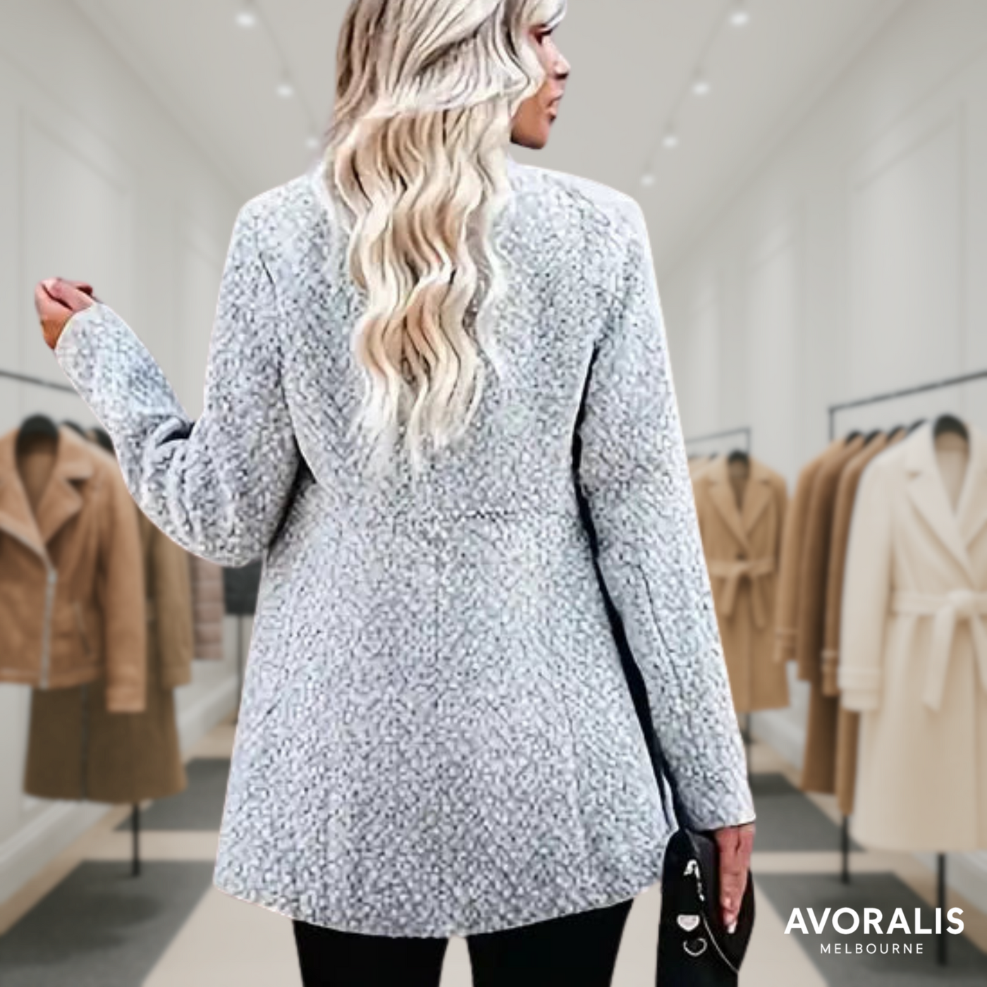 Stella™ | Elegant Mid-Length Coat with Pockets