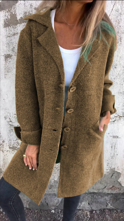 Maika - Long Coat with Lapels