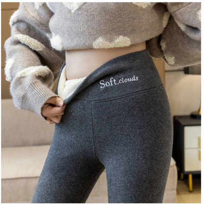 Bess - High Waist Velvet Thick Legging