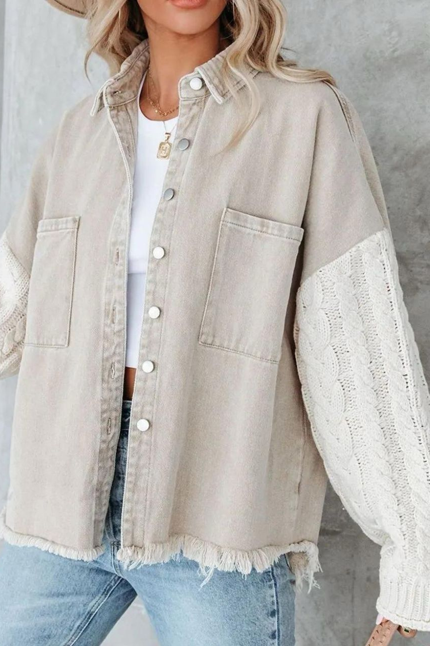 Orlie - Denim Knit Shacket