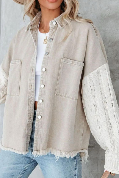 Orlie - Denim Knit Shacket