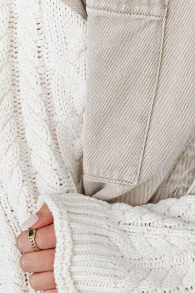 Orlie - Denim Knit Shacket