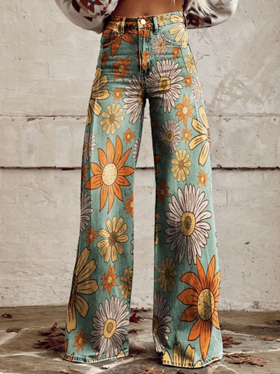 Anaïs | Floral Festival Print Wide Leg Pants