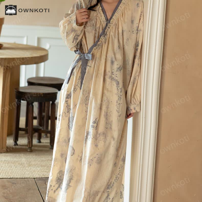 Kalina - Ink Style Pure Cotton Soft Nightdress