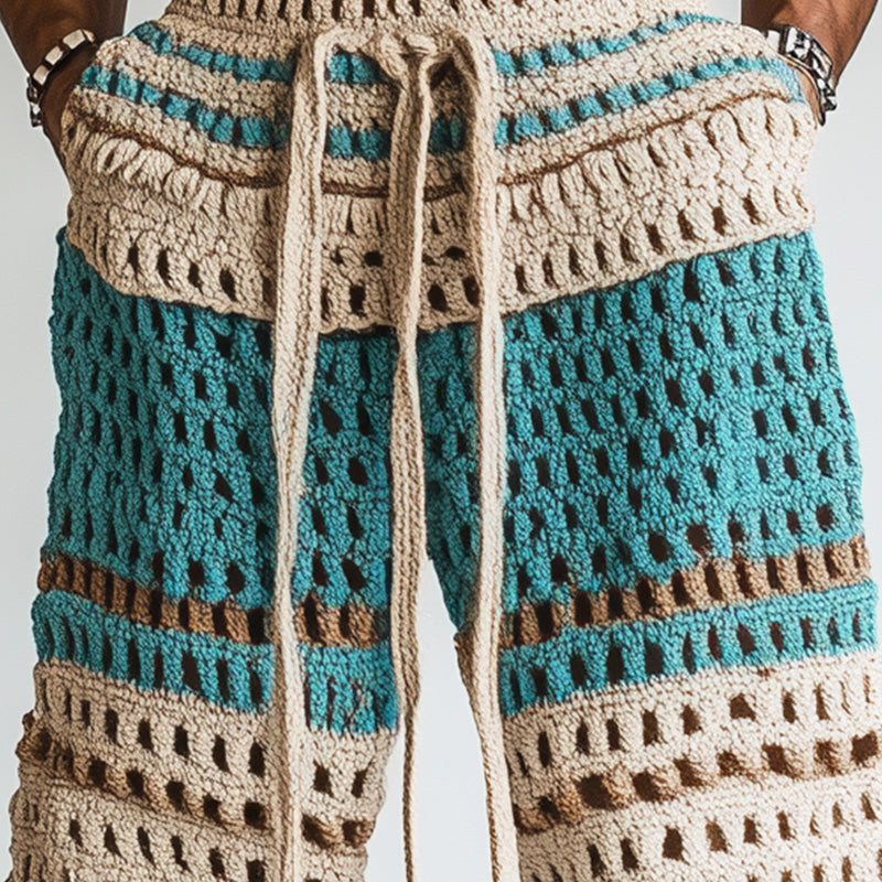 【24-hour shipping out】Men's Holiday Braided Beach Shorts MTA2138C6P