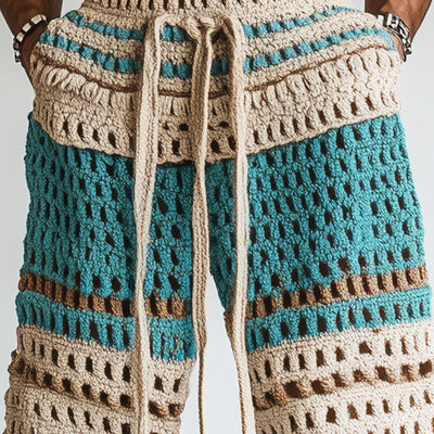 【24-hour shipping out】Men's Holiday Braided Beach Shorts MTA2138C6P