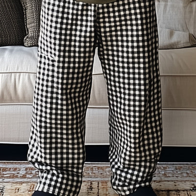 Men's Spring Fashion Plaid Casual Pants MTA2526C2P