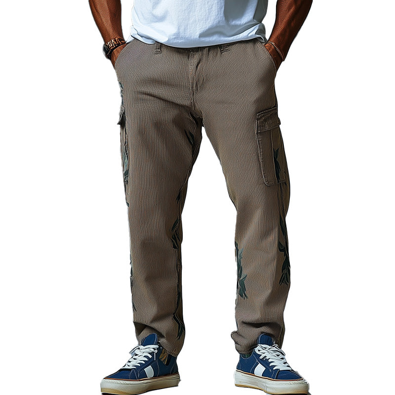 Men's Early Spring Fashion Retro Printed Casual Pants MTA2639C3P