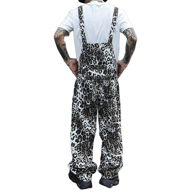 Men's Leopard Print Multi-Pocket Jumpsuit  MTA2876C3X