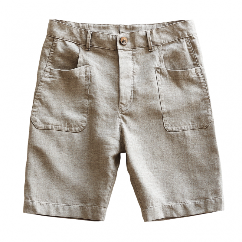 Men's Casual Comfortable Breathable Linen Blended Suit Shorts MTA3185C8M