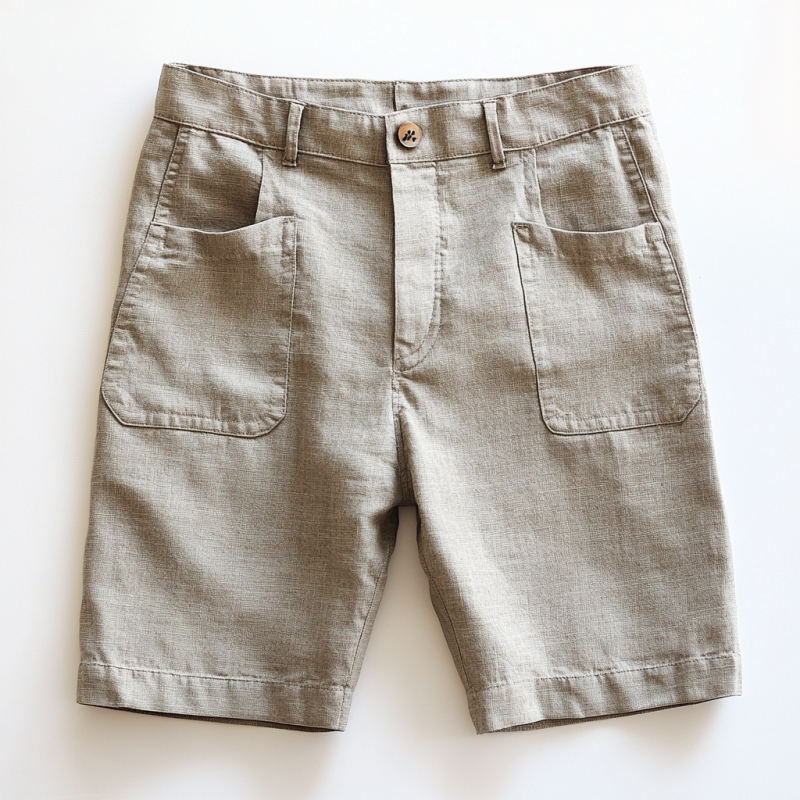 Men's Casual Comfortable Breathable Linen Blended Suit Shorts MTA3185C8M