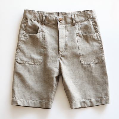 Men's Casual Comfortable Breathable Linen Blended Suit Shorts MTA3185C8M