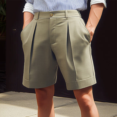 Men's Summer Basic Pleated Suit Shorts MTA1053D8U