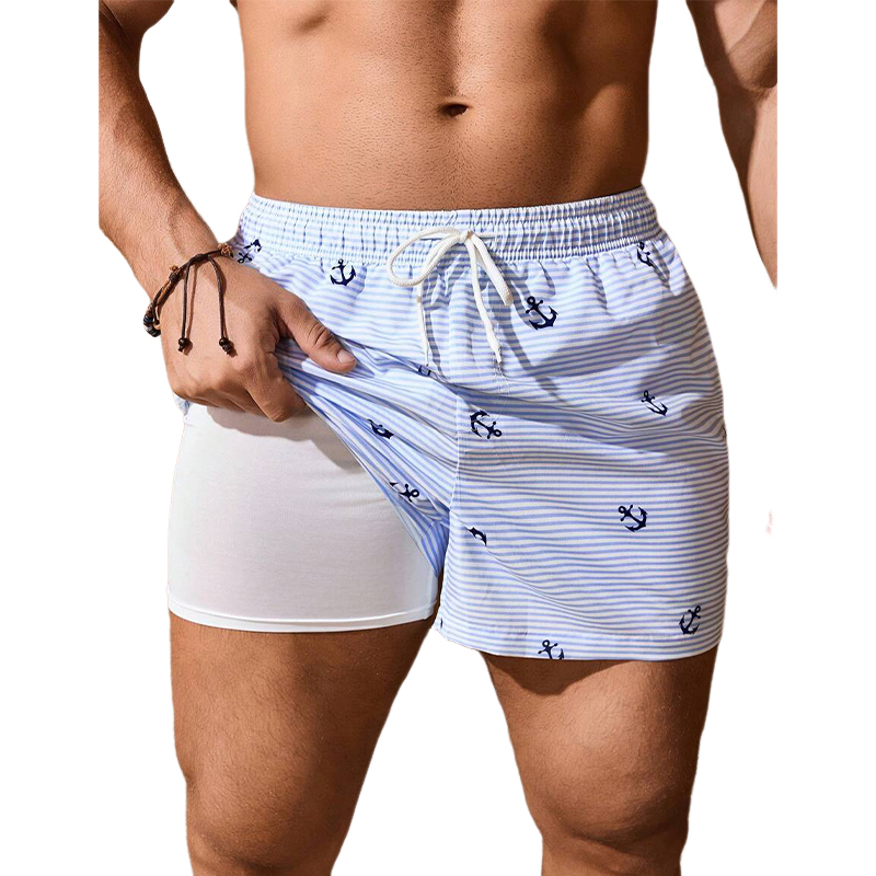 Men's Printed Summer Beach Shorts MTA1061D4X