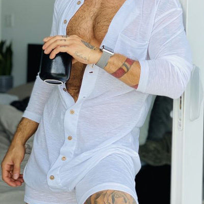 Men's Casual Loose Solid Color Jumpsuit MTA1039D0X
