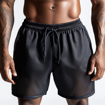 Men's Spring Fashion Mesh Fabric Breathable Beach Shorts MTA1270D6P