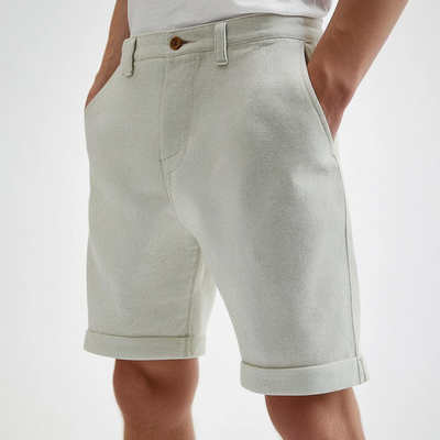 Men's Casual Breathable Comfortable Cotton Twill Slim Shorts MTA1105D5M