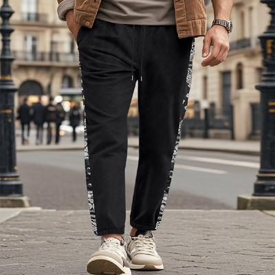 Men's Contrast Corduroy Casual Pants MTA1415D3X