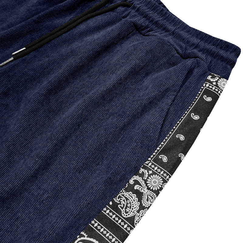 Men's Contrast Corduroy Casual Pants MTA1415D3X