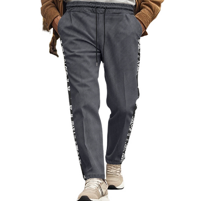 Men's Contrast Corduroy Casual Pants MTA1415D3X