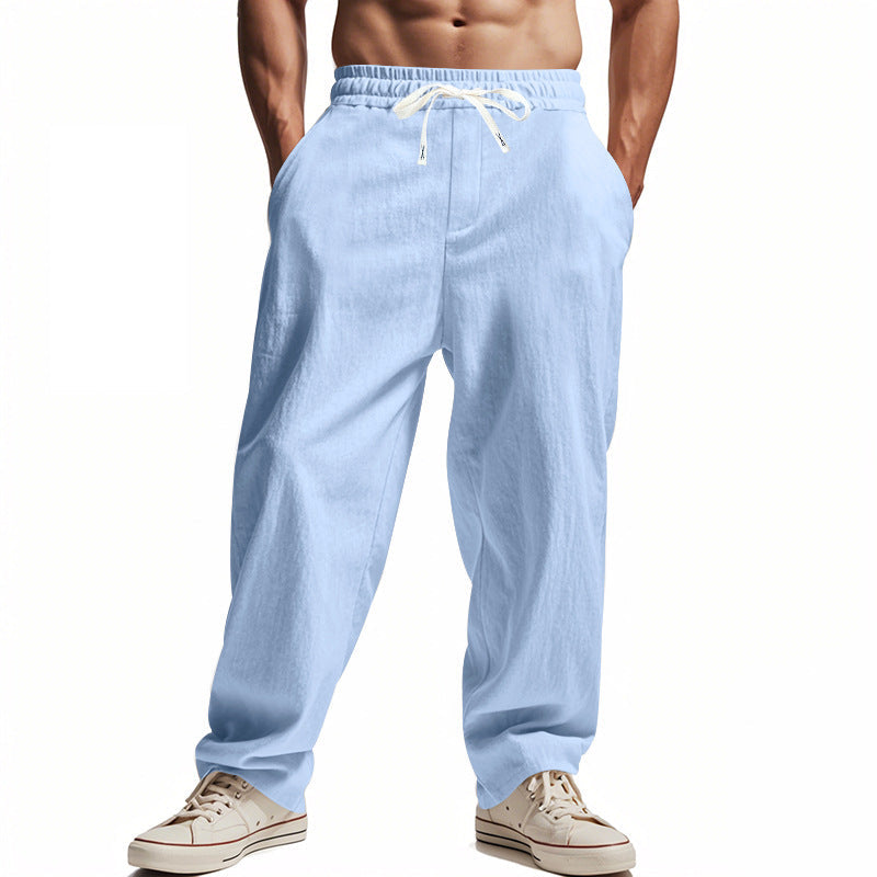 Men's Summer Loose Solid Color Casual Pants MTA2100D5X
