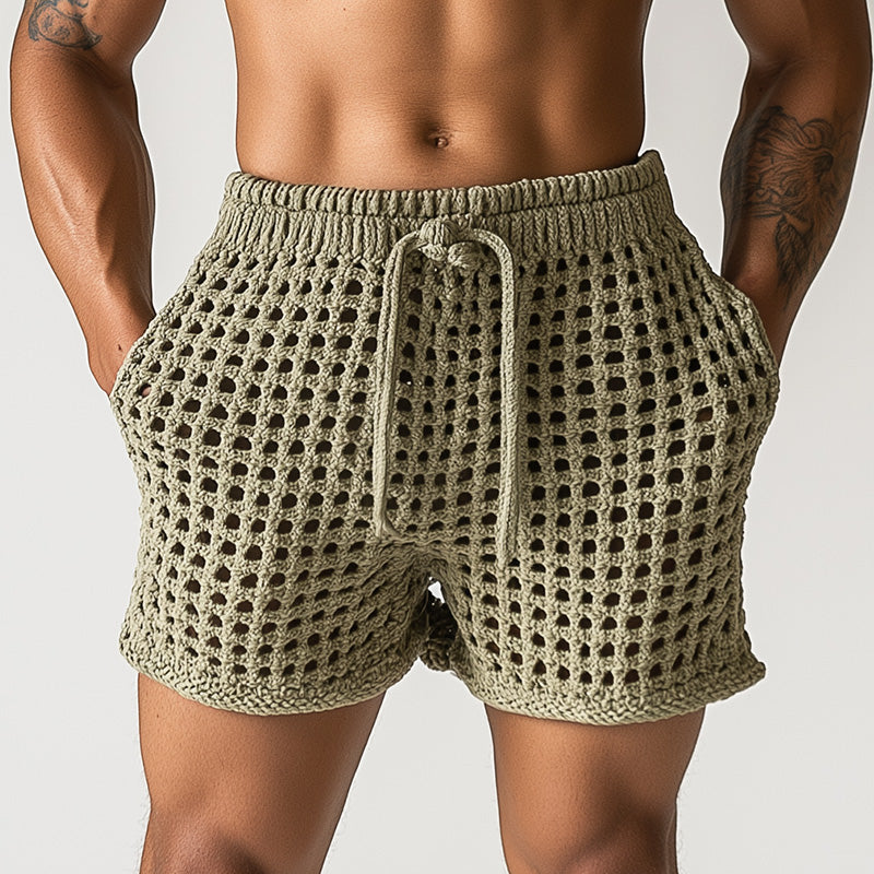 Men's Summer Hollow Breathable And Comfortable Shorts MTA2248D7P