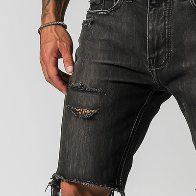 Men's Summer Fashion Retro Slim Ripped Denim Shorts MTA2269D4P