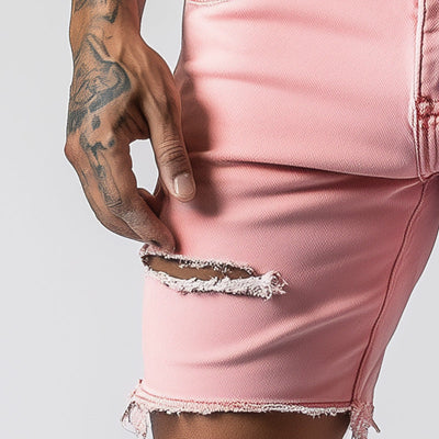 Men's Summer Fashion Slim Ripped Denim Shorts MTA2329D3P