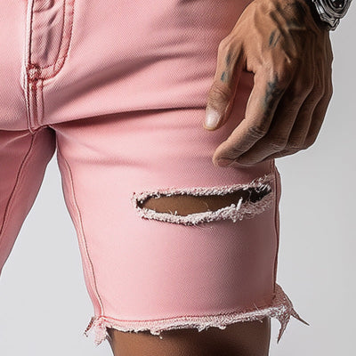 Men's Summer Fashion Slim Ripped Denim Shorts MTA2329D3P