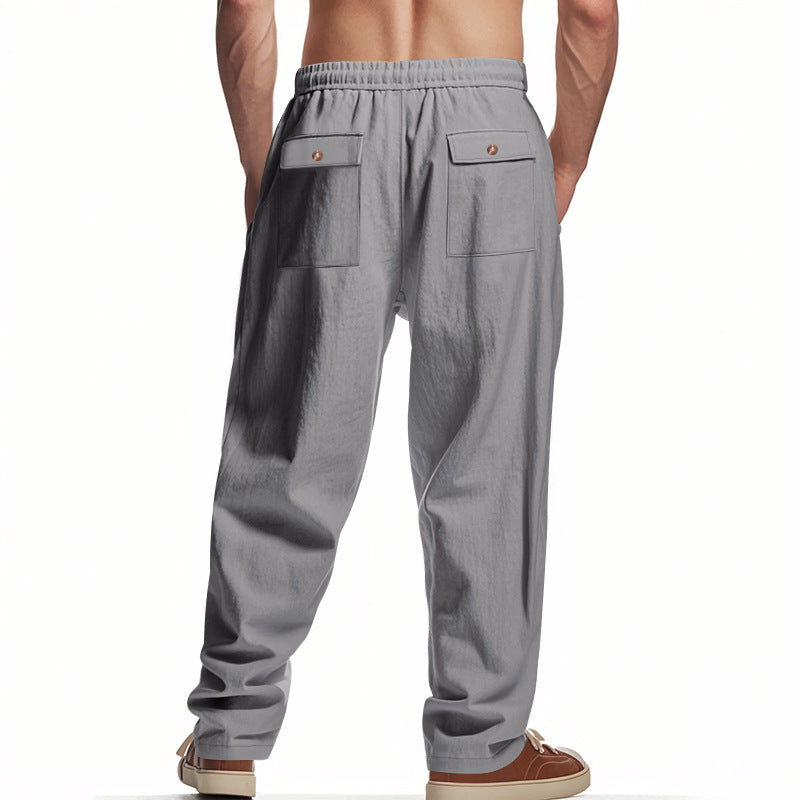 Men's Summer Loose Solid Color Casual Pants MTA2100D5X