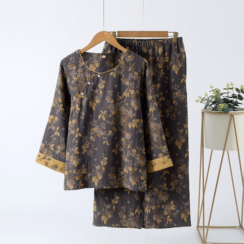 Callie - Jacquard Vintage Pure Cotton Loungewear Set