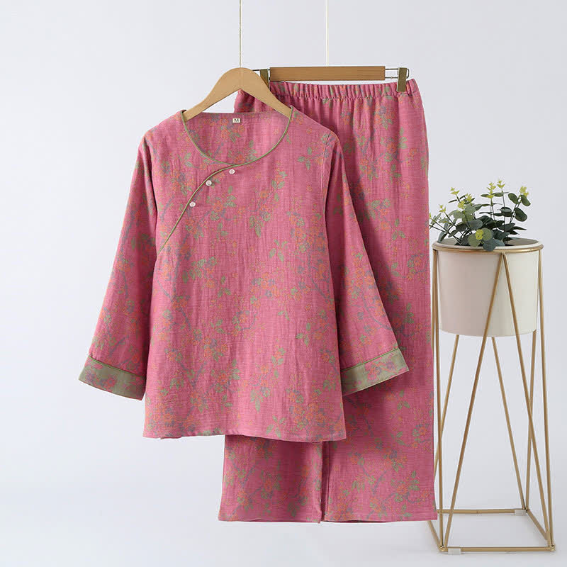 Callie - Jacquard Vintage Pure Cotton Loungewear Set