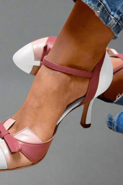 Bellarosa - Colorful Heels with Bow and Strap