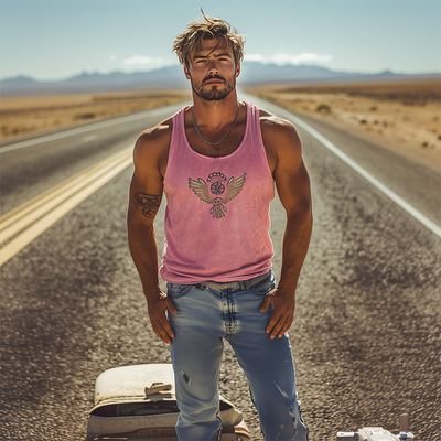 【24-hour shipping out】Men's Classic Casual American Retro Embroidered Knit Striped Tank Top 72799567K