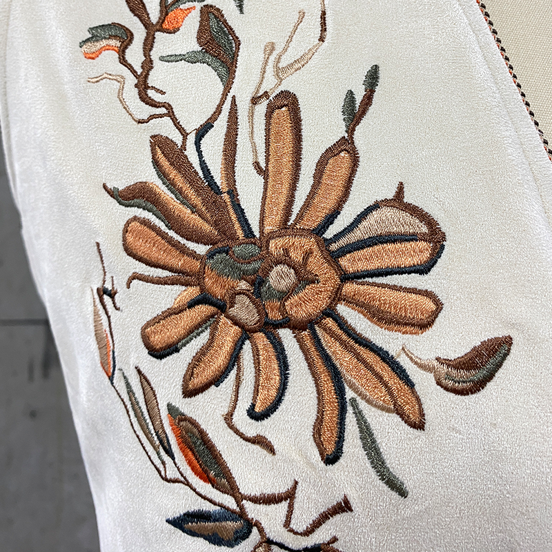 【24-hour shipping out】Men's Retro Western Cowboy Tassel Stitching Denim Long Sleeve Shirt 10742814U