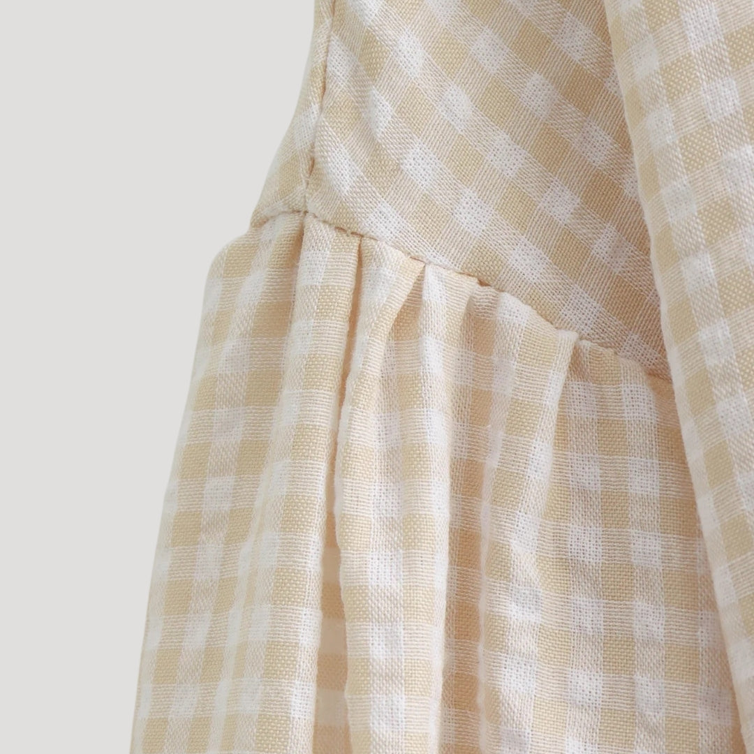 Ingrid - Gingham tie-front heart cardigan