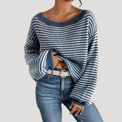 Esther - Oversized striped knit sweater