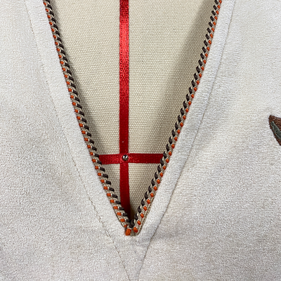 【24-hour shipping out】Men's Retro Western Cowboy Tassel Stitching Denim Long Sleeve Shirt 10742814U