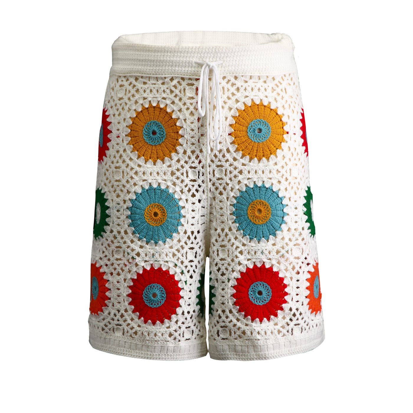 Men's Summer Fashion Comfortable Breathable Hollow Crochet Shorts MTA2337E0P