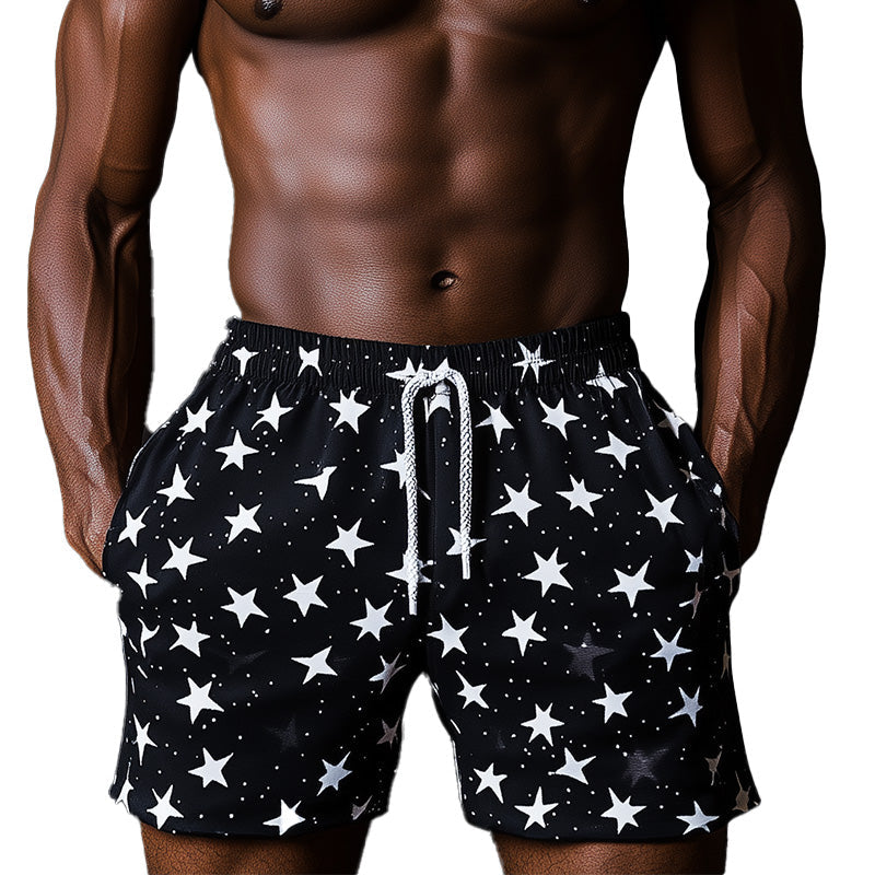 Men's Summer Fashion Cotton Blended Printed Sports Shorts MTA2403E4P