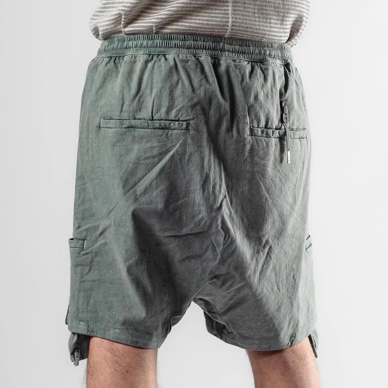 Men's Fashion Solid Multi-pocket Elastic Waist Casual Shorts MTA1335E7Z